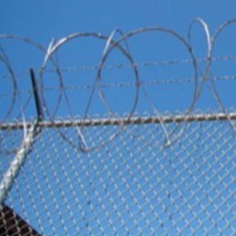 Figure montre un fil de fer en accordéon enroulé en spirale