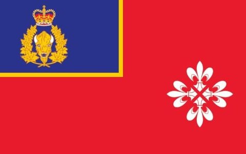 Les quatre fleurs de lys stylisées forment une croix ou une rose des vents, symbole de l'étendue des responsabilités du quartier général de la Division et des quatre coins du Québec. Les fleurs de lys proviennent des armoiries royales de France, qui sont reprises des armoiries du Canada.