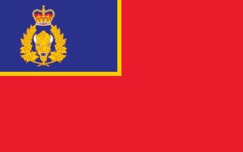 L'enseigne du corps de la GRC arbore les couleurs officielles de l'organisation.
