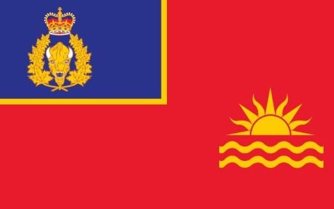 L'insigne s'inspire des armoiries et du drapeau de la Colombie-Britannique, qui arborent aussi ces symboles. Le coucher du soleil sur l'eau représente l'extrême Ouest du Canada.