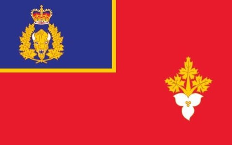 Le rameau de feuilles d'érable (des armoiries) et la trille (la fleur officielle de l'Ontario) forment ensemble l'insigne de la Division O.
