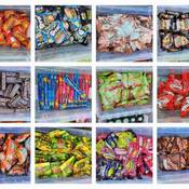 Produits comestibles contrefaits à base de cannabis, y compris des barres chocolatées, des friandises et des croustilles dont l'emballage ressemble à celui de produits de marques connues.