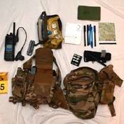 Exemple d’équipement militaire saisi.