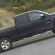 Camionette volée : Dodge Ram noire de l’année 2008, modèle à quatre portes et cabine double.