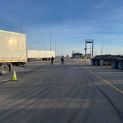 Photo du contrôle routier durant le jour