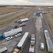 Photo du contrôle routier durant le jour