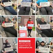 A collage of RCMP NL employees donating blood.