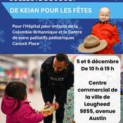 Les 5 et 6 décembre, la GRC de Burnaby sera présente au centre commercial Lougheed (9855 Austin Road) pour recueillir les dons de jouets neufs et non emballés, qui seront distribués à l’hôpital pour enfants de la Colombie-Britannique et au centre de soins palliatifs pédiatriques Canuck Place. Les dons en espèces sont également acceptés avec gratitude.