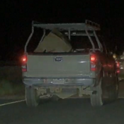 Arrière du camion suspect