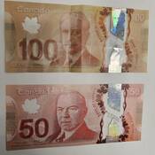 Faux billets de 100 $ et de 50 $