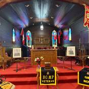 La cérémonie en hommage au surintendant Atherton a eu lieu à la chapelle de la GRC de la Division Dépôt, à Regina.