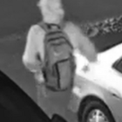 Photo de dos du suspect n° 2, sur laquelle on voit son sac à dos.