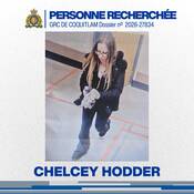Personne recherchée : Chelcey Hodder