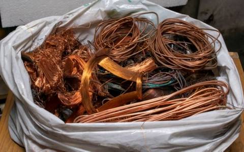 Stock photo of copper wire
