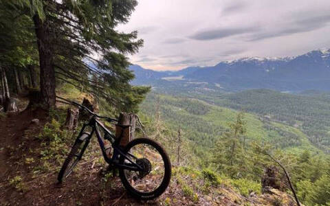 Photograph of a mountain bike in Squamish, BC