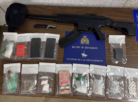 Ste. Rose du Lac RCMP arrested three people and seized a loaded long gun, drugs and various paraphernalia.
