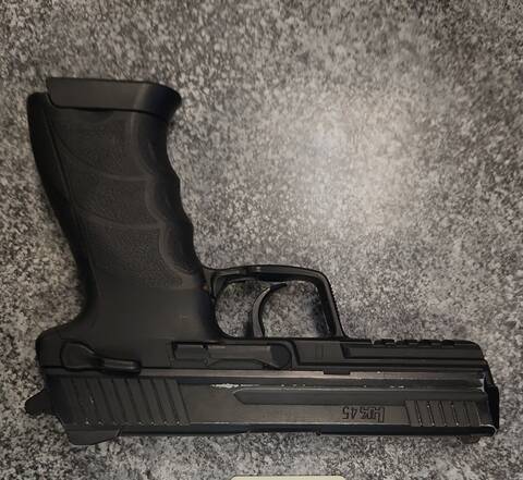 RCMP seized this replica gun after a motorist was seen waving it at other drivers on the Trans-Canada Highway on July 21.