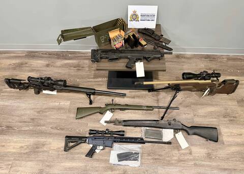 Brandon RCMP seized six firearms, ammunition, magazines and a tactical-style knife from a residence in the RM of Oakland-Wawanesa on Aug. 31.
