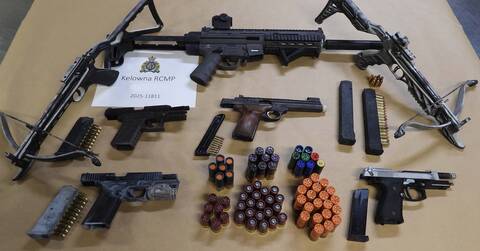 “Photo of weapons and ammunition seized”