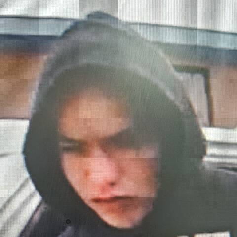 Teenaged male wearing black hoodie | un adolescent vêtu d'un sweat à capuche noir