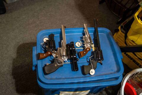RCMP seized 439 weapons from a Dauphin residence on July 7. A 78-year-old male has been charged with various offences, including weapons trafficking.