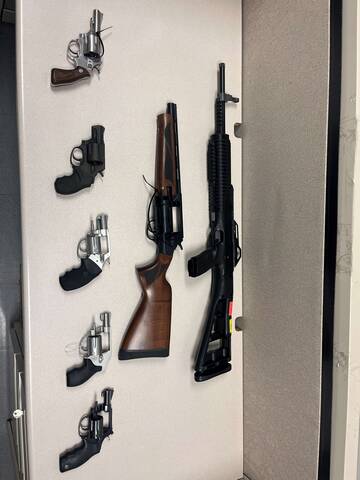 RCMP seized several firearms from a residence in the RM of Dauphin on April 15.