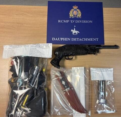 Dauphin RCMP arrested a male and seized weapons on March 2.
