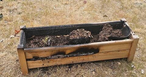 Photo of the cedar planter box