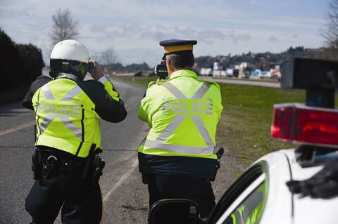 Police conducting highway speed enforcement