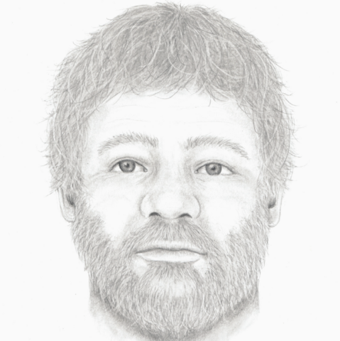 Sketch of the man police are trying to identify.
