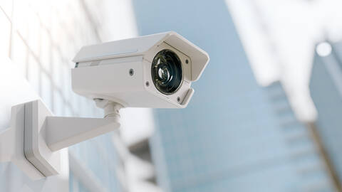 Stock photo of a security camera.