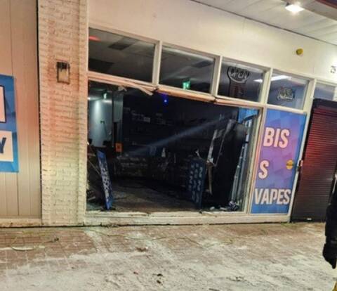 Storefront damage