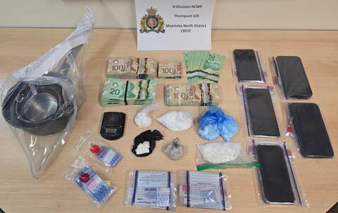 Two suspects are charged after drugs, money and paraphernalia were seized from a Thompson residence on March 20.