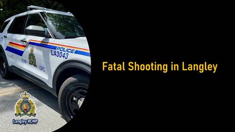 Banner page stating Fatal shooting in Langley