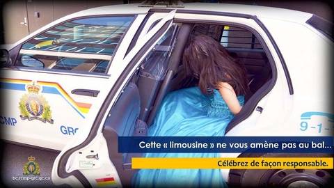 Cette « limousine » ne vous amène pas au bal. Célébrez de façon responsable.